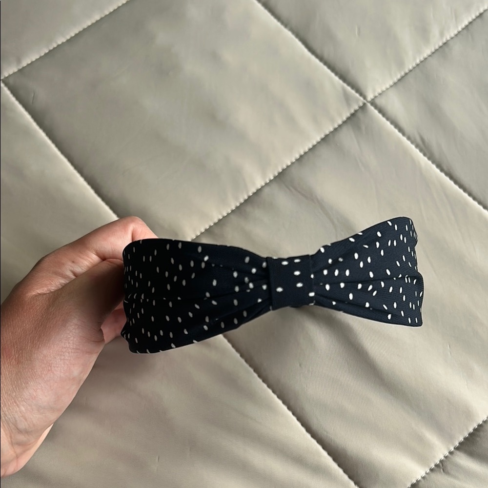 Simons Polka Dot Style Headband (blue and white)